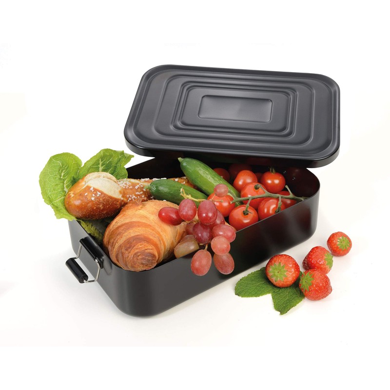 Troika Unisex - Adult Lunch Box, Black, Lunch Box XL