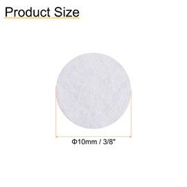 HARFINGTON 500pcs Round Felt Circles, 10mm 3/8" Pre Cut Felt Craft Pads Non-Woven Mini Felt Fabric Circles for DIY Sewing Handcraft Cut Projects Craft Finishing, White