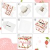 51Pcs Strawberry Diaper Raffle Tickets with Box for Baby Shower