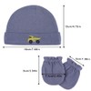 LACOFIA Newborn Baby Beanie Hats and Anti Scratch Mittens Set