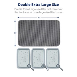 WePet Cat Litter Mat, Kitty Litter Trapping Mat, Honeycomb Double Layer Mats, No Phthalate, Urine Waterproof, Easy Clean, Scatter Control, Catcher Litter Tray Box Rug Carpet