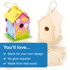 Baker Ross EF665 Wooden Birdhouse Kits (Pack Of 2) For