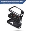T-carbon Key Fob Cover Compatible with Corvette C8 with Keychain,