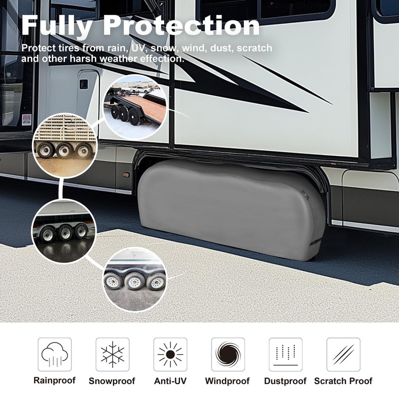 Explore Land Triple Axle Tire Cover - Tough 3 Wheel