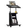 Tangkula Mobile Laptop Podium, Portable Height Adjustable Podium Stand, Standing