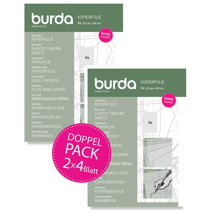 burdastyle Double Pack Copy Film 2 x 4 Sheets for