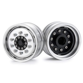 1.9 Wheel Hub Tire Inner Front Wheel Rim Hub for 1 14 Tamiya Tractor Climbing Trailer (Set of 2)