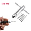 Wilsonzin T Handle Tap Wrench Ratchet, Adjustable Hand Tap Set,