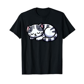 Cute Cat Taking a Nap Catnap Cozy Sleep Kitty T-Shirt