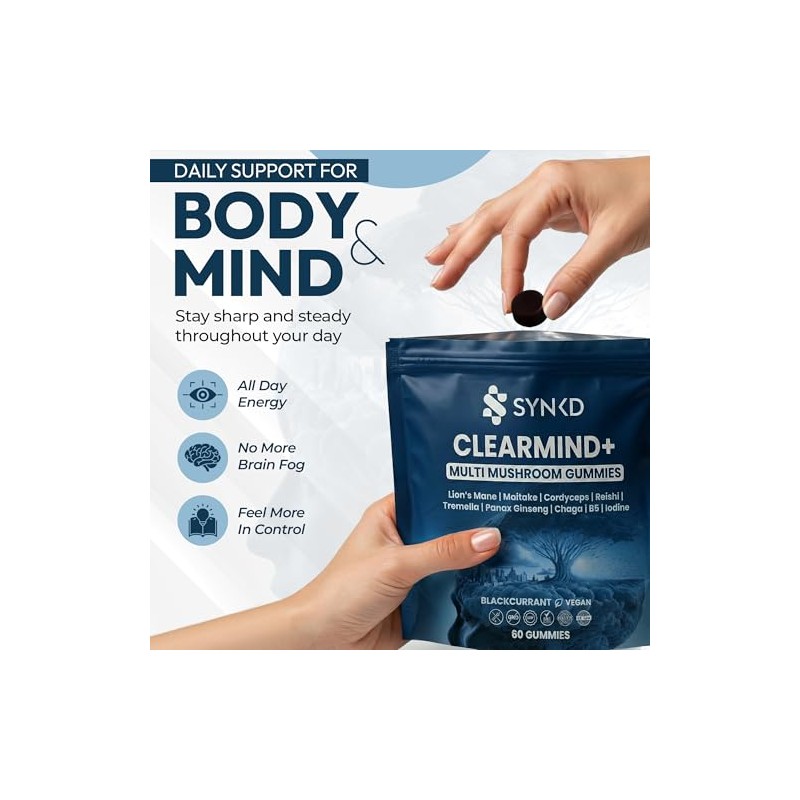 9-in-1 Multi Mushroom Gummies - 8000mg Potency High Strength Mushroom
