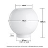 LUMIS Glass Oil Lamp Globe Cowl Lampshade Cover, Width at