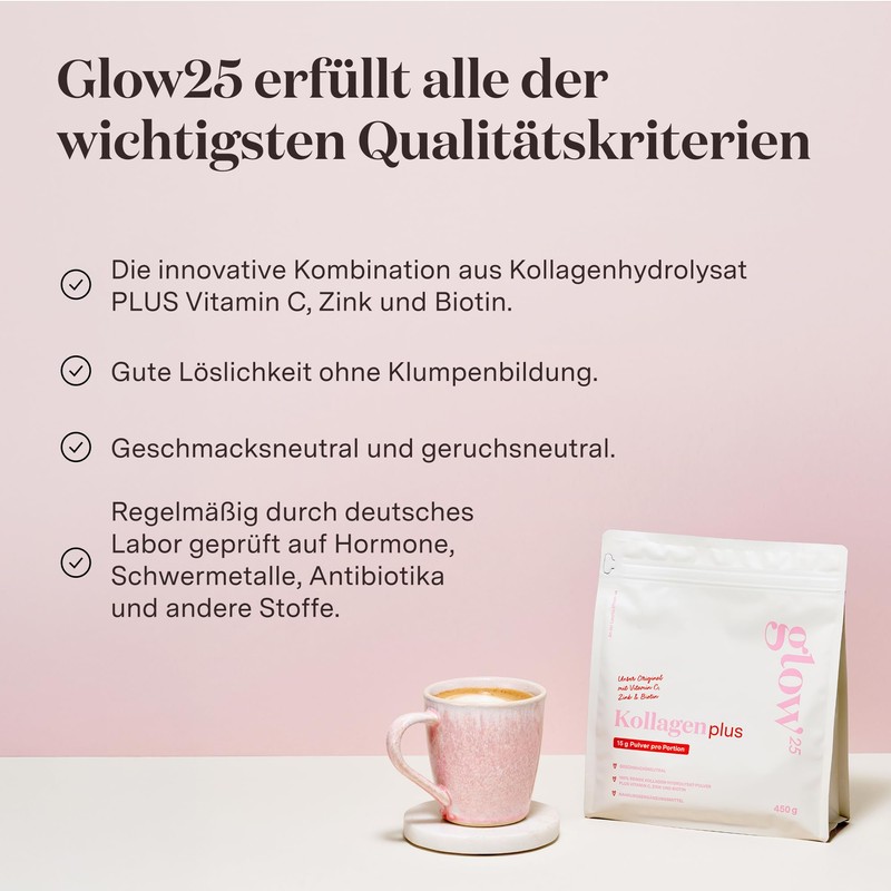 Glow25® Collagen Plus Powder [450g] - Collagen Hydrolysate with Vitamin