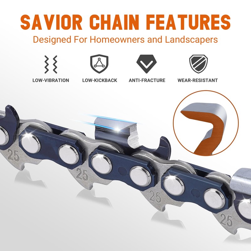 Savior 3Pack A42 6 Inch Chainsaw Chain for B&D Alligator
