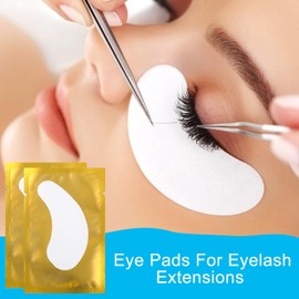 Eye Gel Pads 50 Pairs,Eyelash Extension Pad,Lint Free Skin Friendly Under Eye Patches Lash Pads for Pro Salon and Individual Eyelash Extension,gold