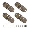 Guifeng 4PCS 84x30mm Furniture Corner Folding Connectors 180 Degree Flatbed/Sewing
