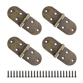Guifeng 4PCS 84x30mm Furniture Corner Folding Connectors 180 Degree Flatbed/Sewing Machine Tray Table Metal Hinge with Screws Hardware Accessories