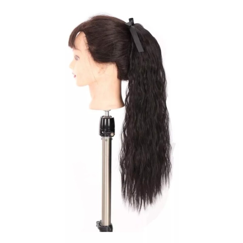 TASSYME ACCESORIOS Coleta Pony Postiza Rizada Negra Ed. Mujer Moderna
