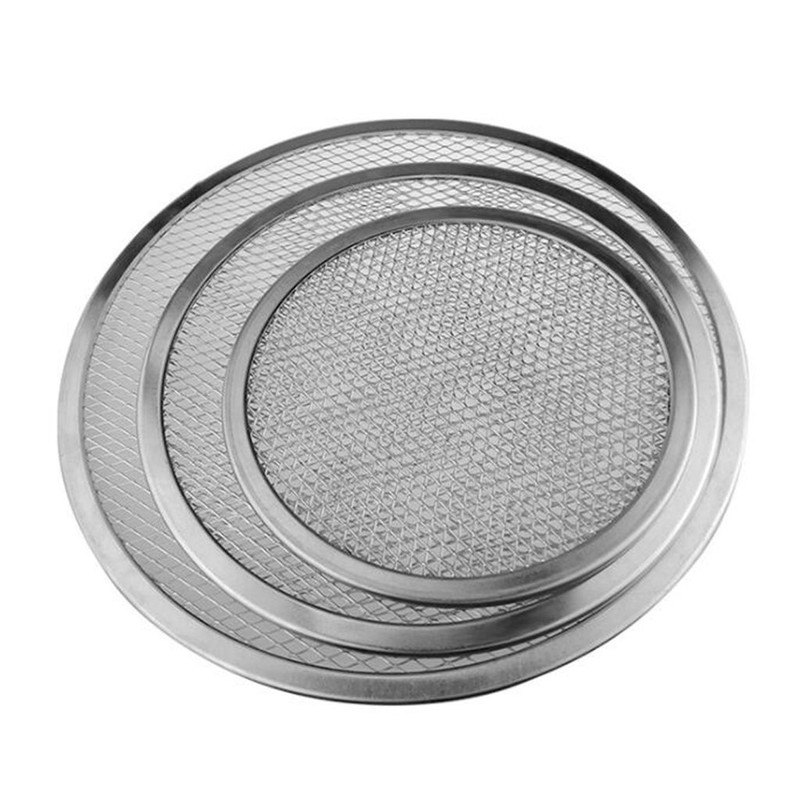 B Baosity Round Mesh Tray Non Stick Aluminium Baking Cooking