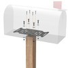 KOPKIO Universal Mailbox Mounting Bracket, Black Steel, Post Mount, 4mm