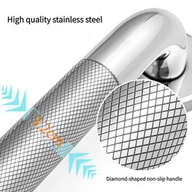 12inch/30cm Anti Slip Shower Wall Grab Bar Handle, Knurled Stainless Steel Bathroom Safety Bathroom Balance Bar Hand Rail Support Handicap Elderly Senior Assist Bath Handle (1)