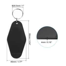 [PATIKIL] Motel Keychains, Retro, 24 Pcs, Blank Hotel Keychains, Lambus, Retro, Keys, Labels, DIY Crafts, Decoration, Backpack, Luggage, Black