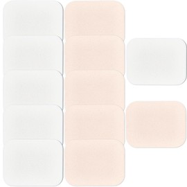 CREATCABIN 12Pcs Square Makeup Sponge Cosmetic Sponge Square Foam Pad Makeup Foundation Blender Compact Facial Puff for Women All Skin Types Wet and Dry Dual Use-Pink and White