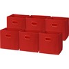 6 Pack - SimpleHouseware Foldable Cube Storage Bin with Handle,