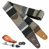 Nefelibata Guitar Strap with Pick Bag, Head Cowhide Leather Ends