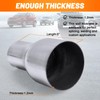 Tongze 2.25" to 3" Exhaust Pipe Adapter, 126mm Length Stainless