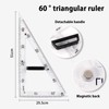 Magnetic Geometry Tool Set Clear Drafting Tools Mathematics Protractor, Triangular