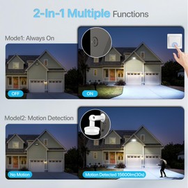 HYPERLITE LED Wall Pack Light: 120W Wall Pack LED Exterior Light with Motion Sensor - 15600lm Glass Lens LED Security Flood for Yard UL Listed
