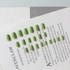 KXAMELIE Green Press on Nails Medium Short Square, Acrylic Glue