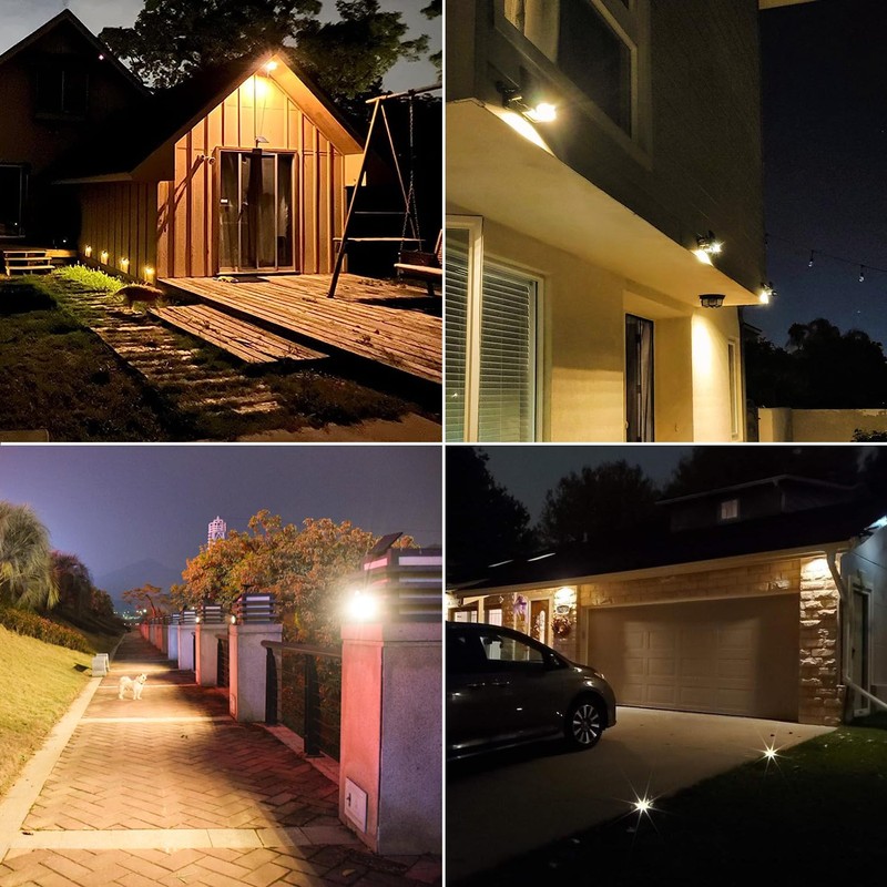 Solar Flood Lights Outdoor with Extension 16FT Cable Dusk to