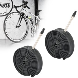 RUTU 700×28/32c inner tube, 700 x 28-32c Road Bike Inner Tubes with 60mm Presta Valve Premiumheavy duty Butyl Inner Tube - 2 Pack