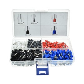 Wire End Ferrules Set - 600 Pieces - Insulated - Cable Sleeves in Sizes 0.5 mm² to 2.5 mm² Multi-Coloured