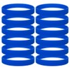 GOGO 12 PCS Adult Rubber Wristbands, Blue Friendship Bracelet