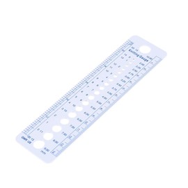 Knitting Gauge Ruler for Accurate Needle Sizing Knitting Gauge Knitting Needle Gauge Circle Geometric Template Ruler Measure Tool