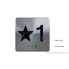 STAR 1 (STAR 1ST) Elevator Jamb Plate sign with raised
