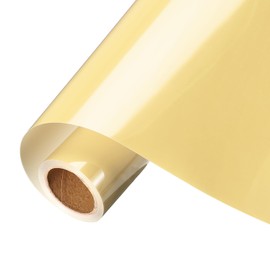 sourcing map Cream Heat Transfer Vinyl, 12 Inch x 8ft Iron-on Vinyl Roll for Decal Cutting, Signs, Scrapbooking, DIY Craft, Home Decoration