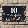 Badgemaster Modern Anthracite House Number Sign Plaque Stainless Steel Standoffs