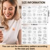 Lewtemi 50 Pcs Water Soluble Embroidery Patterns Wash Away Stabilizer