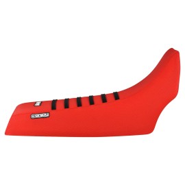 Yamaha 1987 - 2006 YAMAHA Banshee Gripper SEAT COVER All Red w/ Black Ribs #112