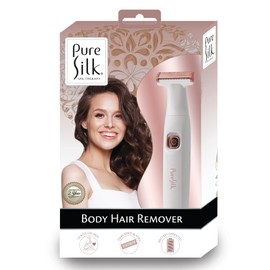 Pure Silk Body Hair Shaver for Women, Face & Body Hair Remover for Women, Dual Sided Blades, Bikini Shaver, Nicks, Burn & Irritation Free, Battery Powered, Requires 2 AAA Battery (Not Included)