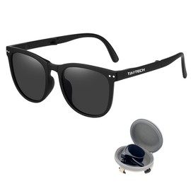 TaoTech Folding Sunglasses, Polarized UV400 Ultraviolet Rays, Reflected Light, Strong Light, Wellington Shape, Drop Prevention, Anti-Shock, Sports, Cycling, Running, Fishing, Climbing, Snowboarding,