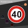 Felexdo Maximum Speed 40 km, Diameter 30 cm, Traffic Sign