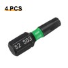 sourcing map 4pcs SQ3 Square Screwdriver Bit 1/4" Hex Shank