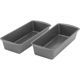 GoodCook Set of 2 Extra Large 13" x 5" Nonstick Steel Bread Loaf Pans, Gray - Set of Two Loaf Pans, Even Heat Distribution, Scratch-Resistant Nonstick Coating, Durable Construction, Easy to Clean