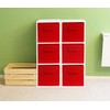 Simple Houseware Foldable Cube Storage Bins, 11-Inch Red, 6-Pack Fabric