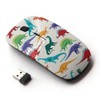 KawaiiMouse [ Optical 2.4G Wireless Mouse ] Dinosaur Pattern White