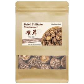 Wanhua Hall Dried Shiitake Mushrooms for Cooking 8.8oz White Flower Mushroom 白花菇 香菇 精品花菇